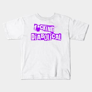 Fking Diabolical - Purple Kids T-Shirt